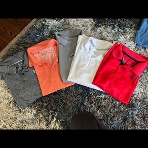 Set of Under Armour Golf shirts boys size 12